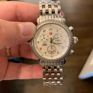 Michele CSX Diamond Bezel Chronograph Watch